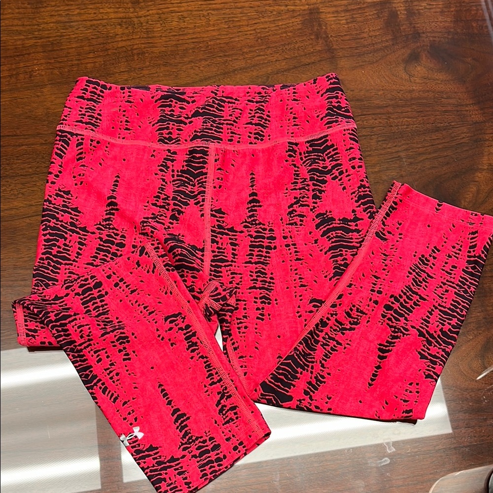 Under Armour Pink and Black Compression Leggings